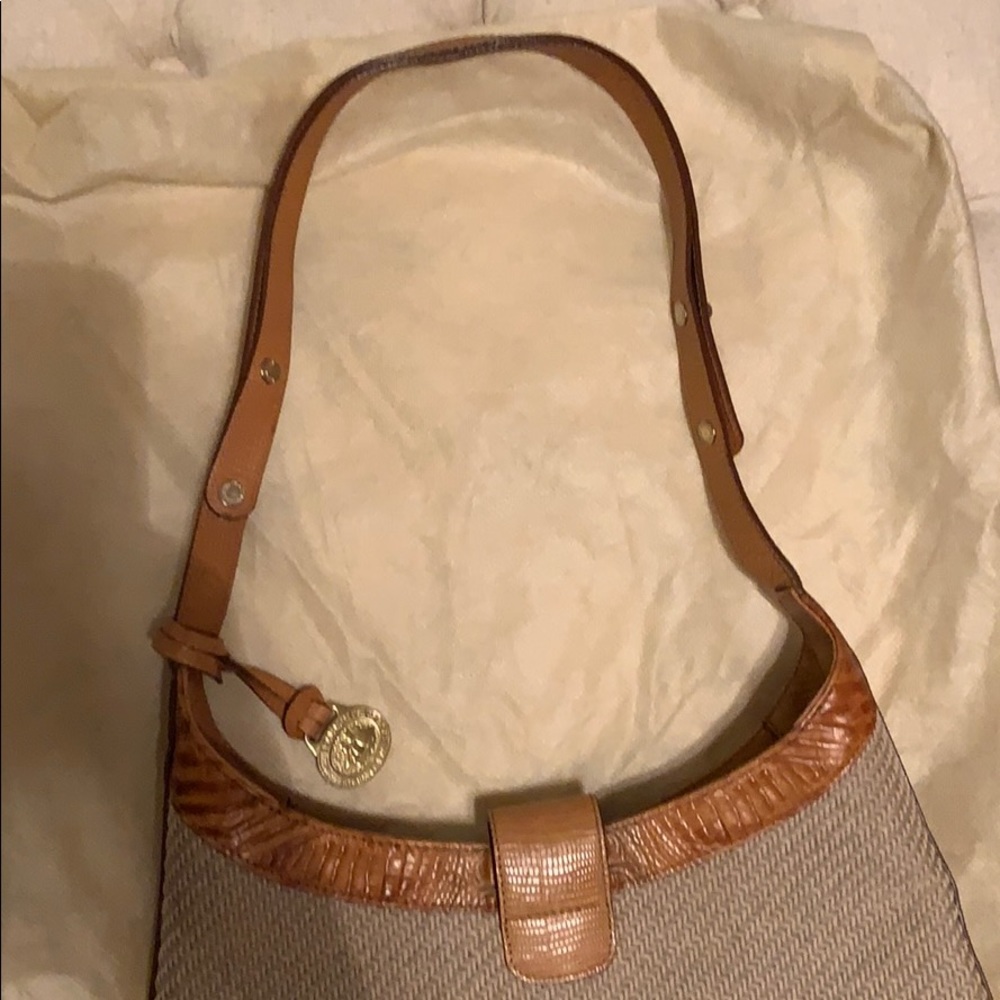Vintage Leather & Woven Brahmin - Picture 2 of 6